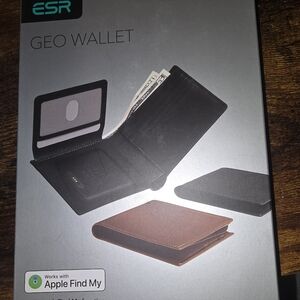 ESR Geo Wallet with Apple Find My Slim Anti-Theft Wallet Black New